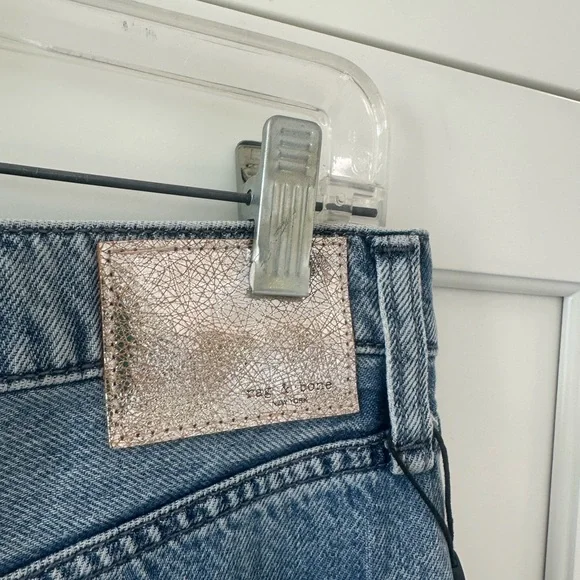 rag & bone Embellished Wide Leg Blue Jeans - Picture 7 of 7